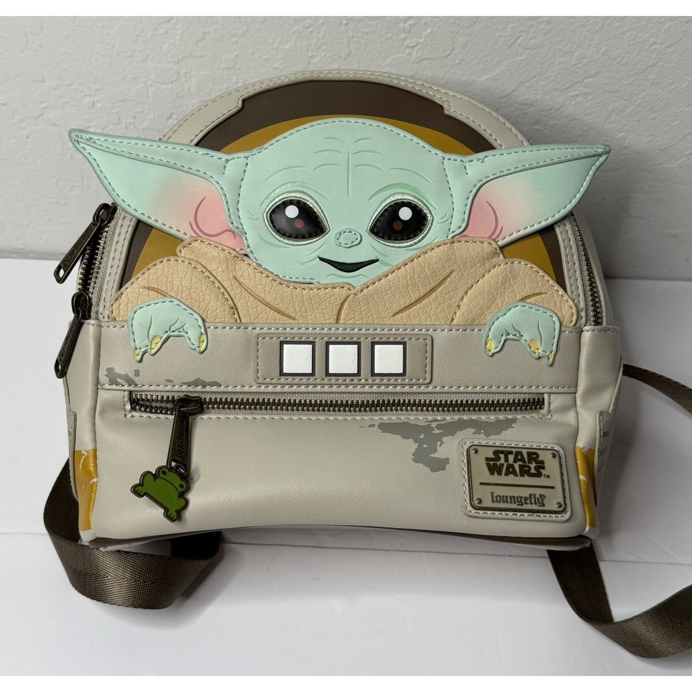 Loungefly Star Wars The Child Grogu Baby Yoda Mini Backpack Tan Teens Disney